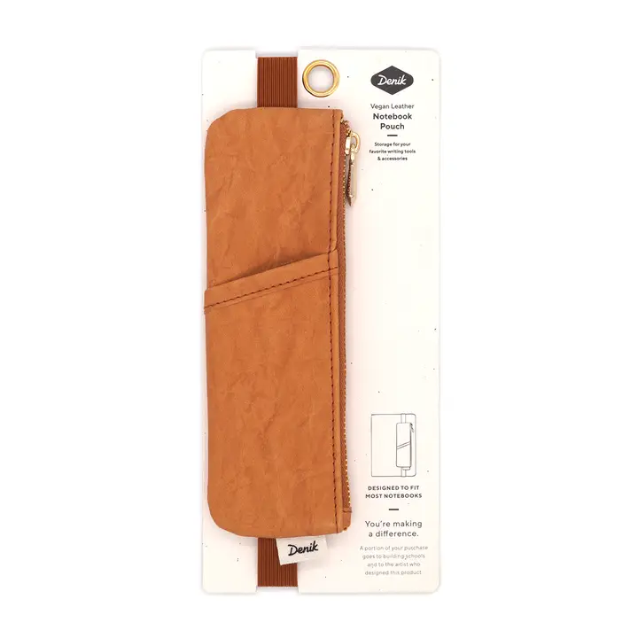 NOTEBOOK POUCH CARAMEL CRINKLE