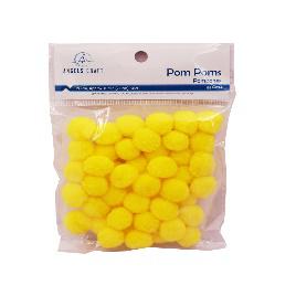 POM-POMS, 50PC APPROX 2CM , YELLOW