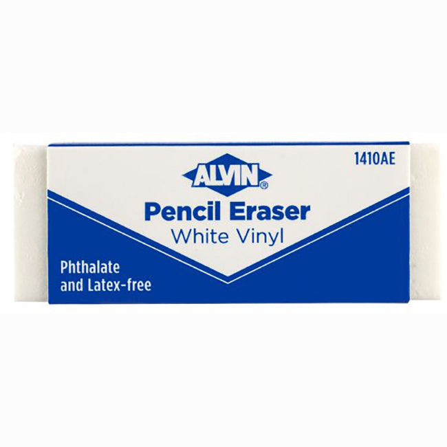WHITE VINYL PENCIL ERASER
