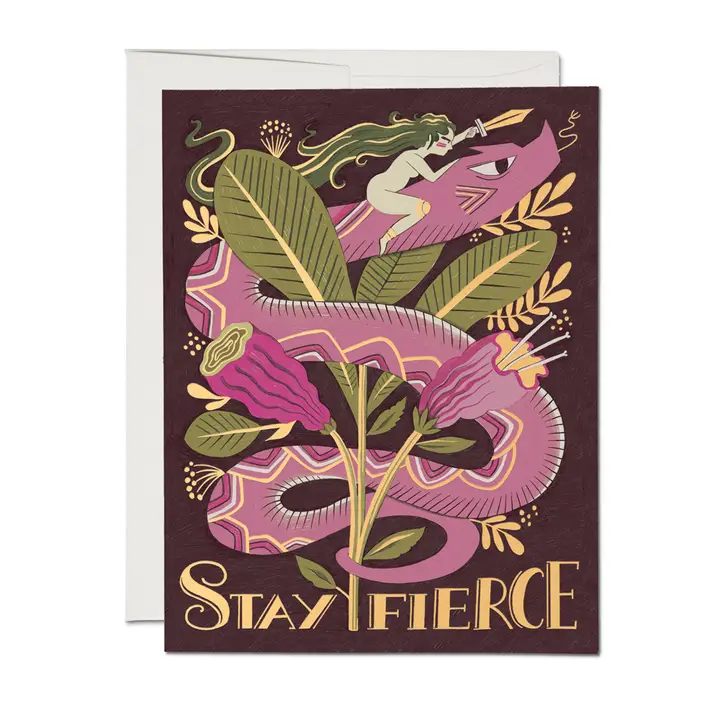 GREETING CARD - FIERCE SNAKE FRIENDSHIP