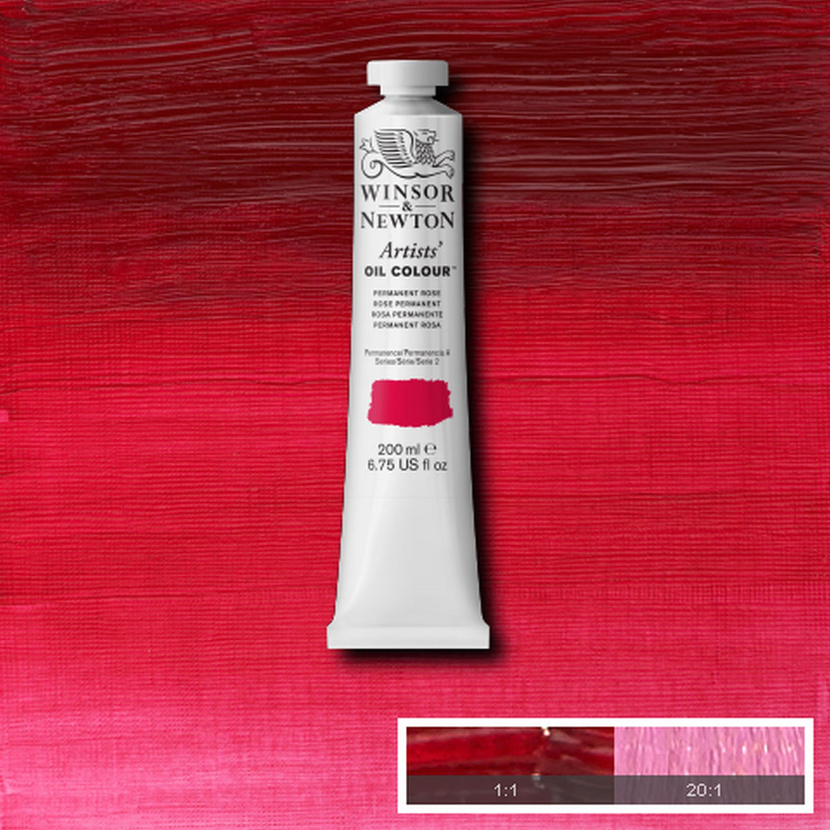 W&amp;N ARTISTS&#39; OIL COLOR PERMANENT ROSE 200ml