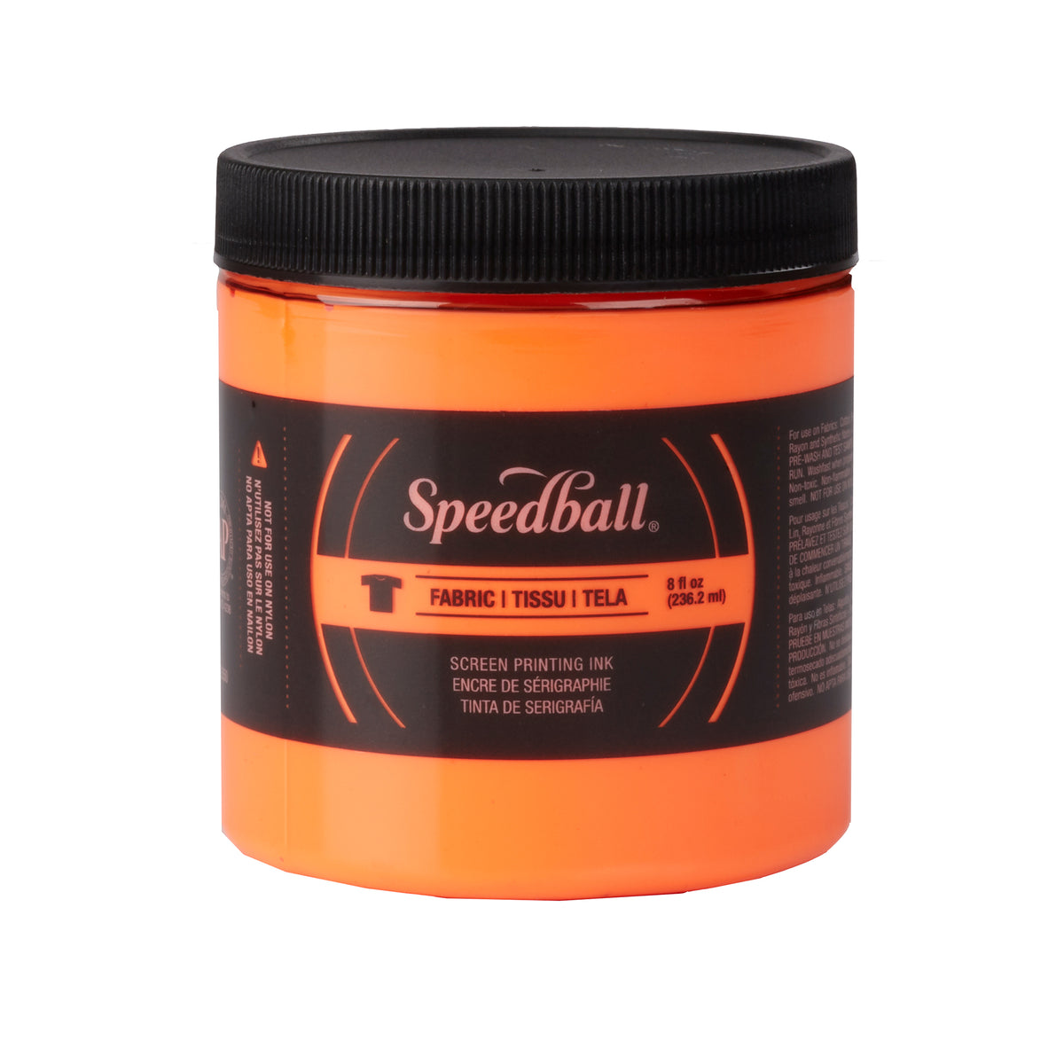 FABRIC SCREEN PRINTING INK 8oz FLUORESCENT ORANGE