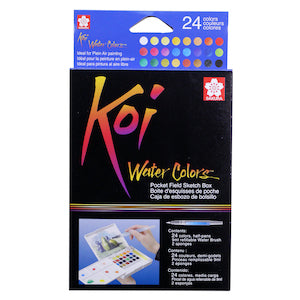KOI WATERCOLOR FIELD SKETCHBOX SET/24