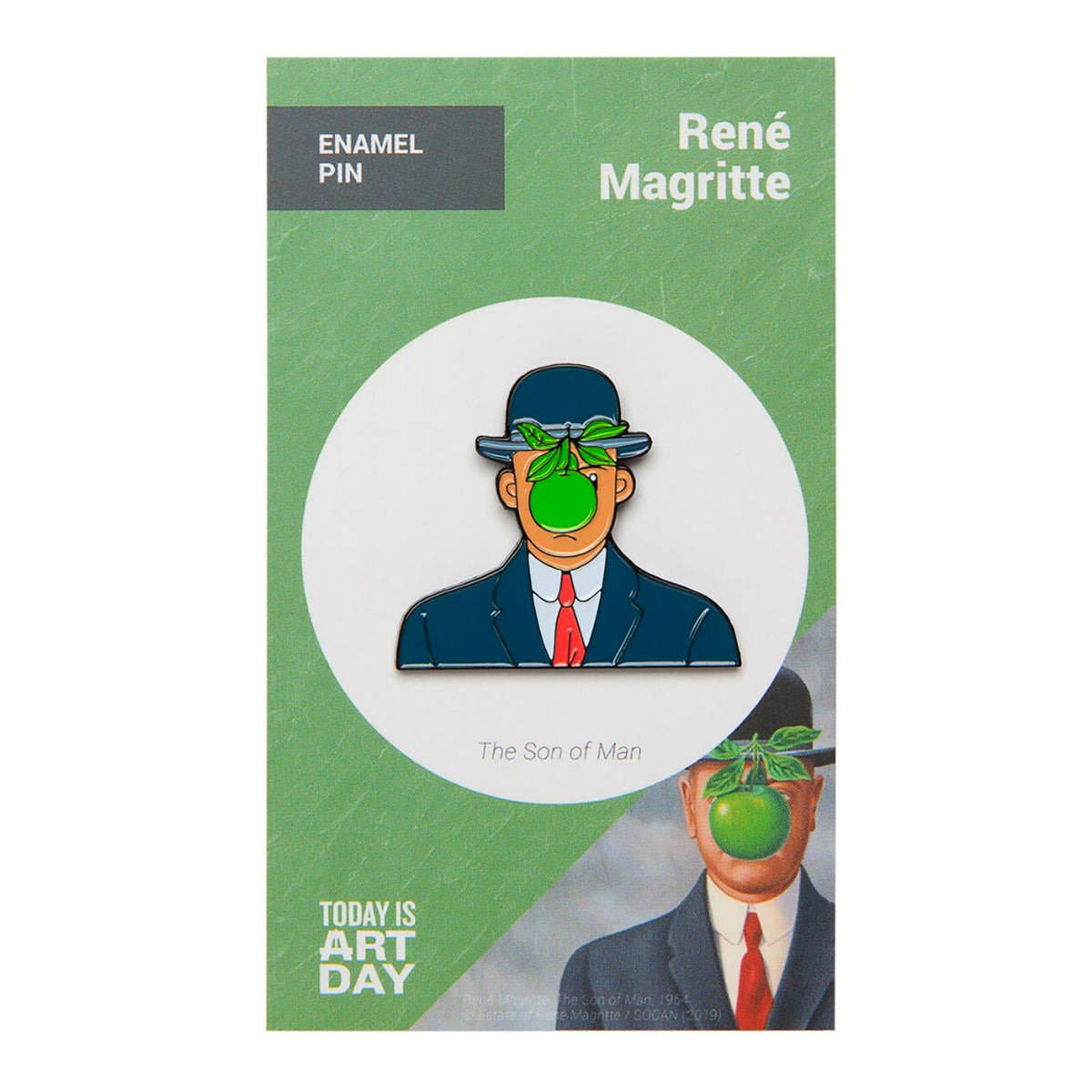 ART HISTORY ENAMEL PIN - SON OF MAN, MAGRITTE