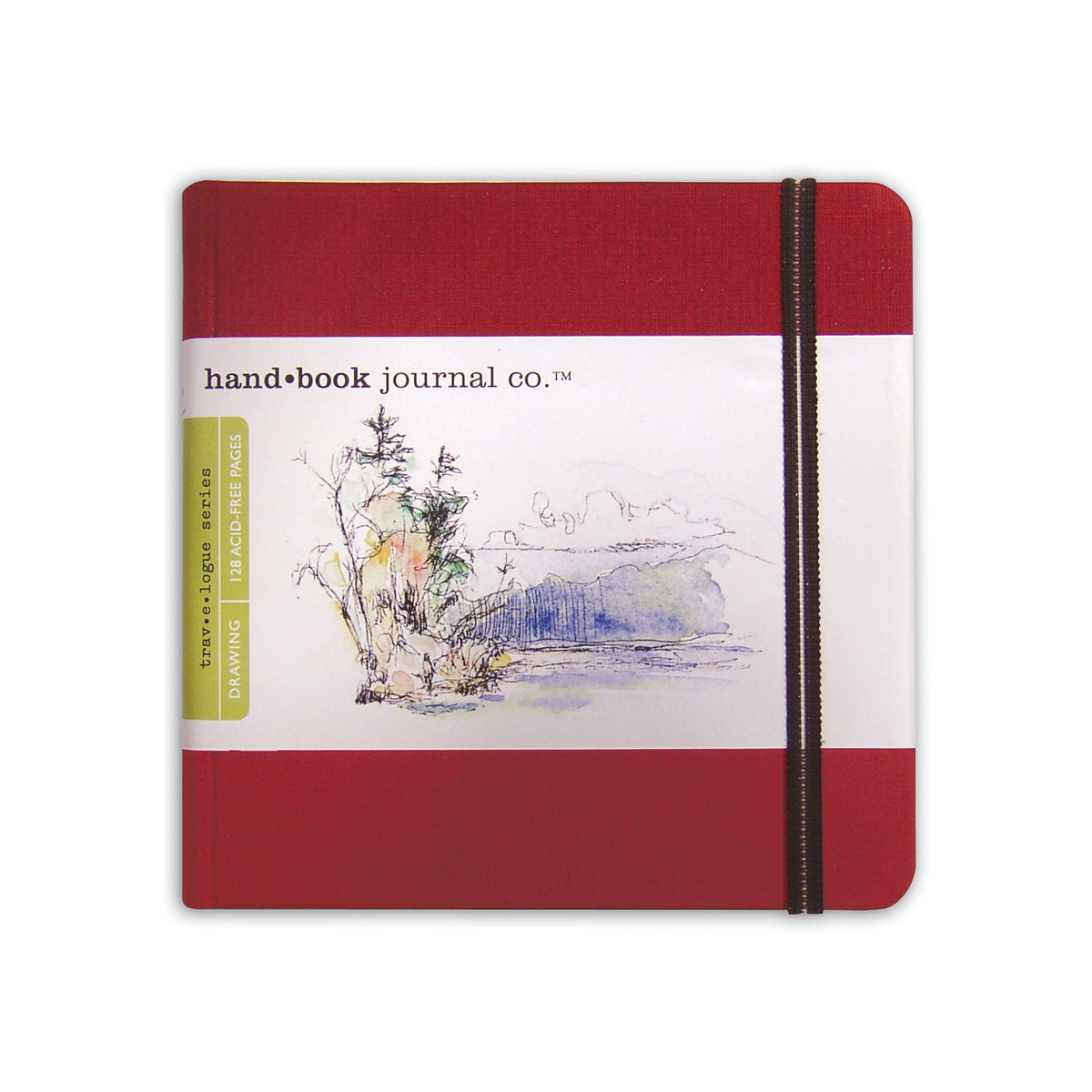 TRAVELOGUE JOURNAL SQUARE 5.5X5.5 RED