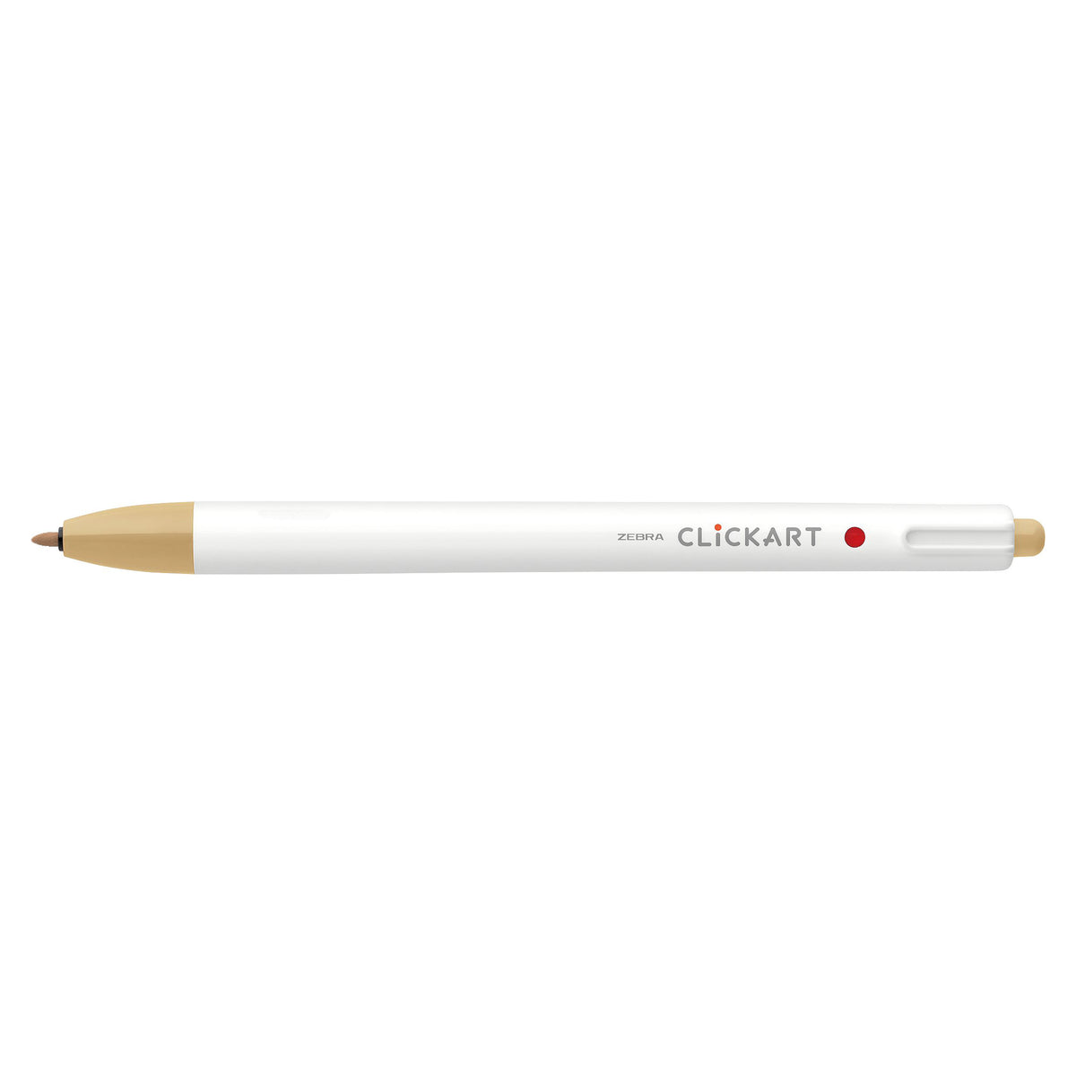 CLICKART RETRACTABLE MARKER PEN 0.6mm LIGHT BROWN