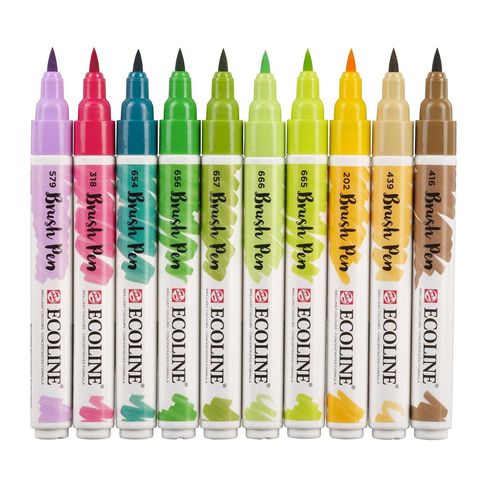 ECOLINE WATERCOLOUR BRUSHPEN SET 10 - BOTANIC