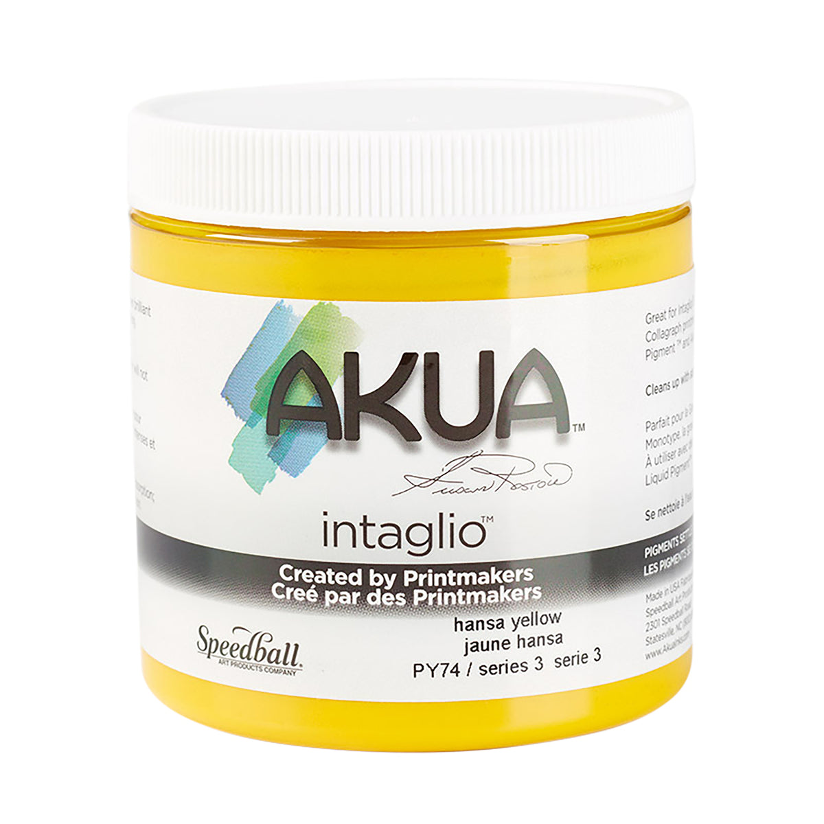 AKUA INTAGLIO INK BONE 8oz HANSA YELLOW
