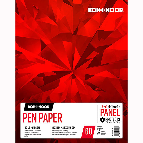 KOH-I-NOOR PEN PAPER BRIGHT WHITE 11X14 PAD/60 SHEETS