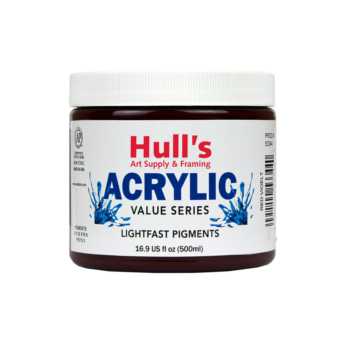 HULLS ACRYLIC 16oz JAR RED VIOLET