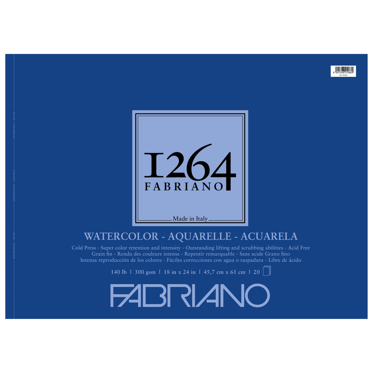 FABRIANO 1264 WATERCOLOR PAD WIREBOUND 18&quot;x24&quot;