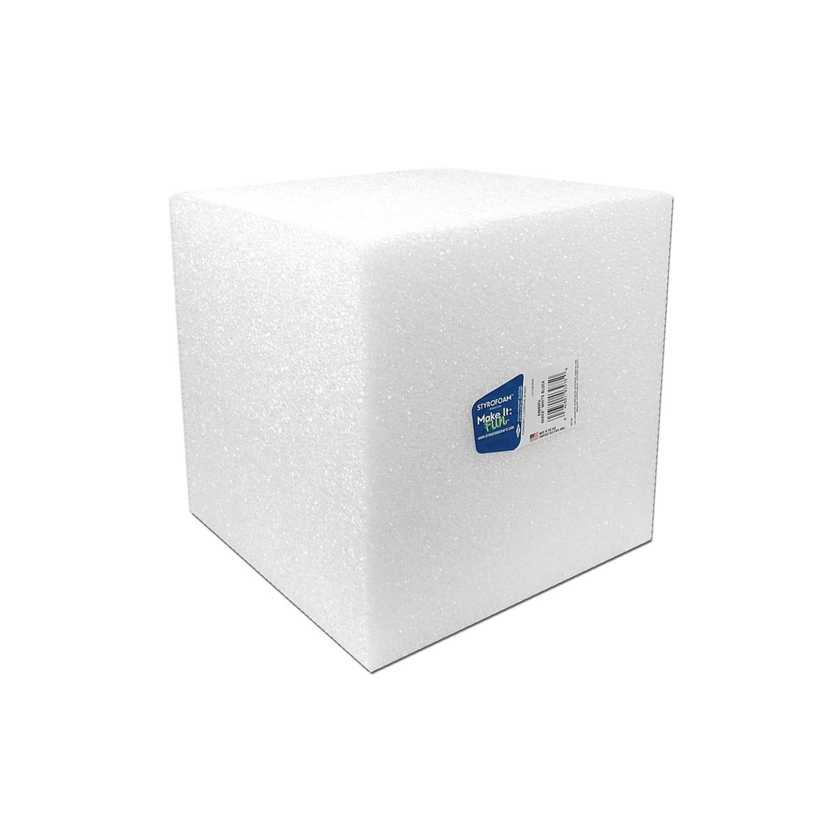 STYROFOAM BLOCK WHITE 8&quot;x8&quot;x8&quot;