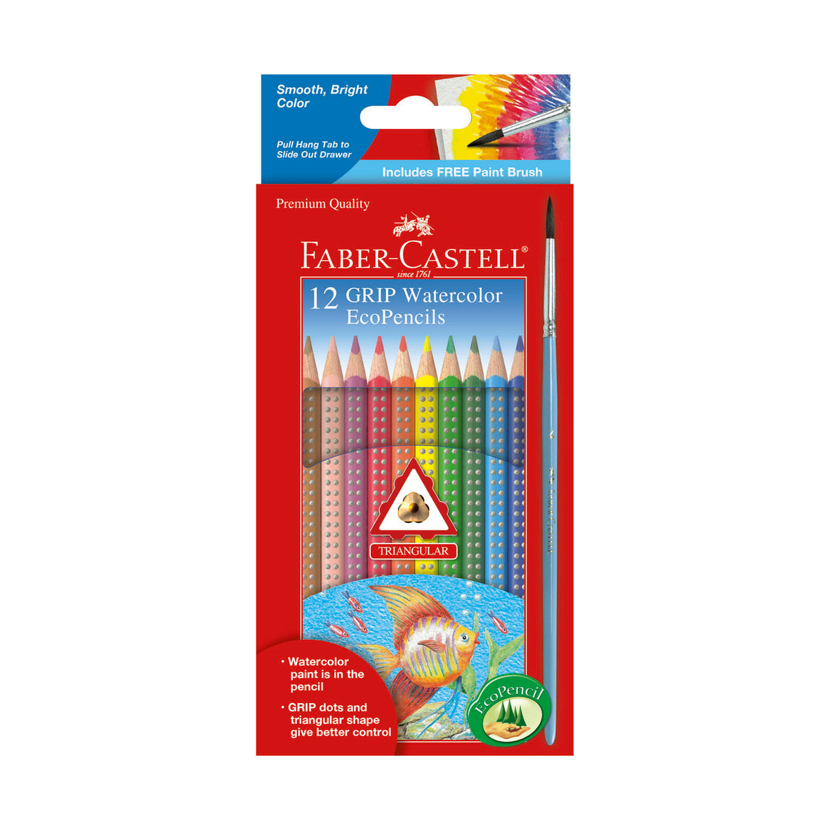 ECO WATERCOLOR PENCILS WITH GRIP 12PK