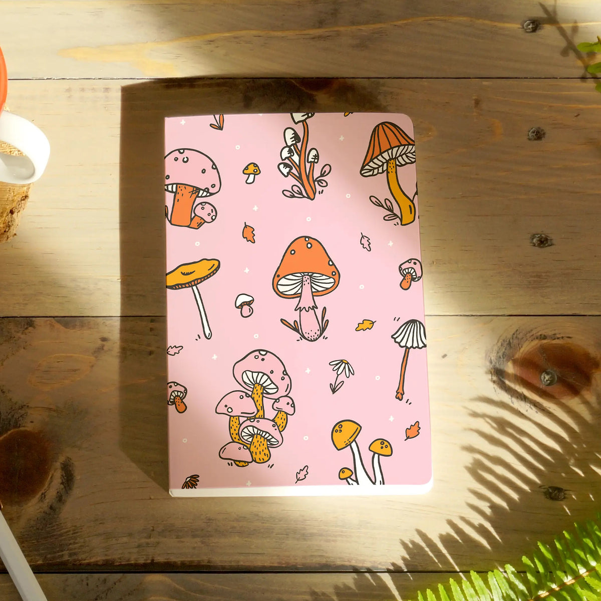 CLASSIC LAYFLAT JOURNAL LINED PINK MUSHROOMS