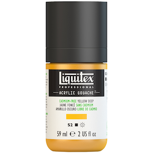 LIQUITEX ACRYLIC GOUACHE 59ml JAR CADMIUM-FREE YELLOW DEEP