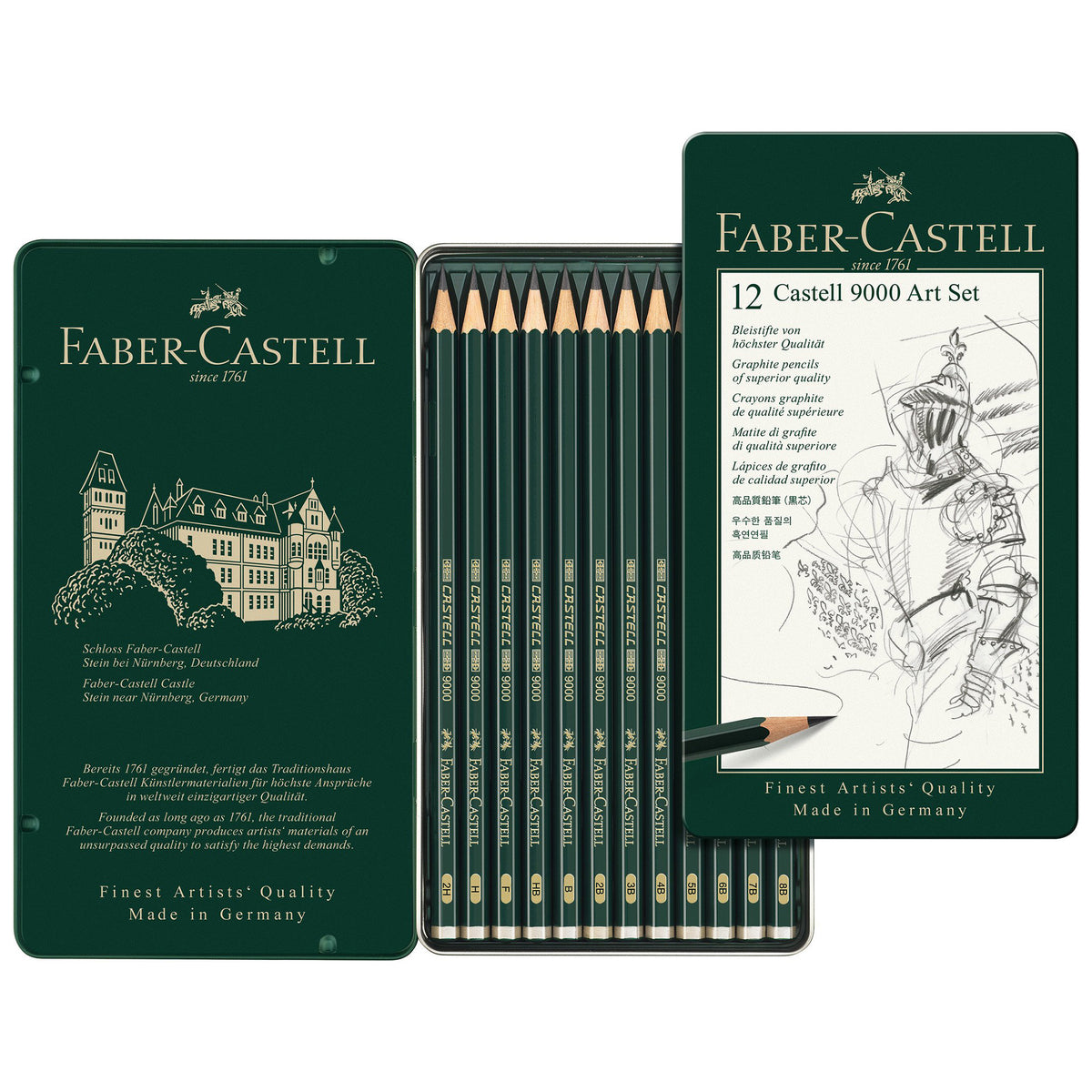 CASTELL 9000 ARTIST TIN SET/12