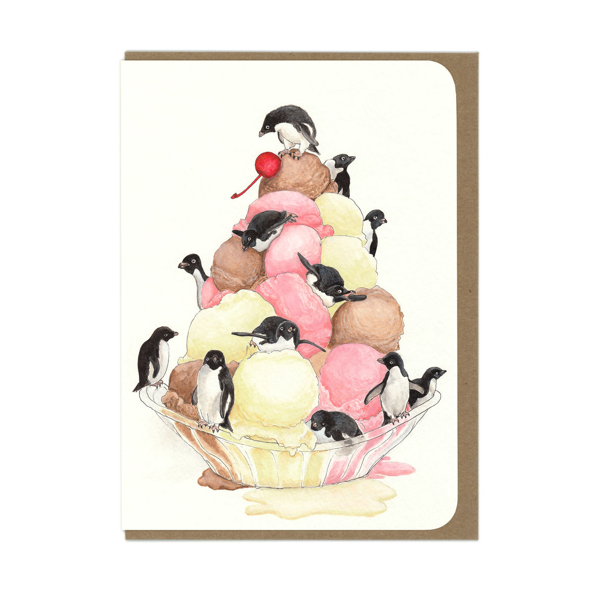 ILLUSTRATION CARD BIRTHDAY PENGUIN