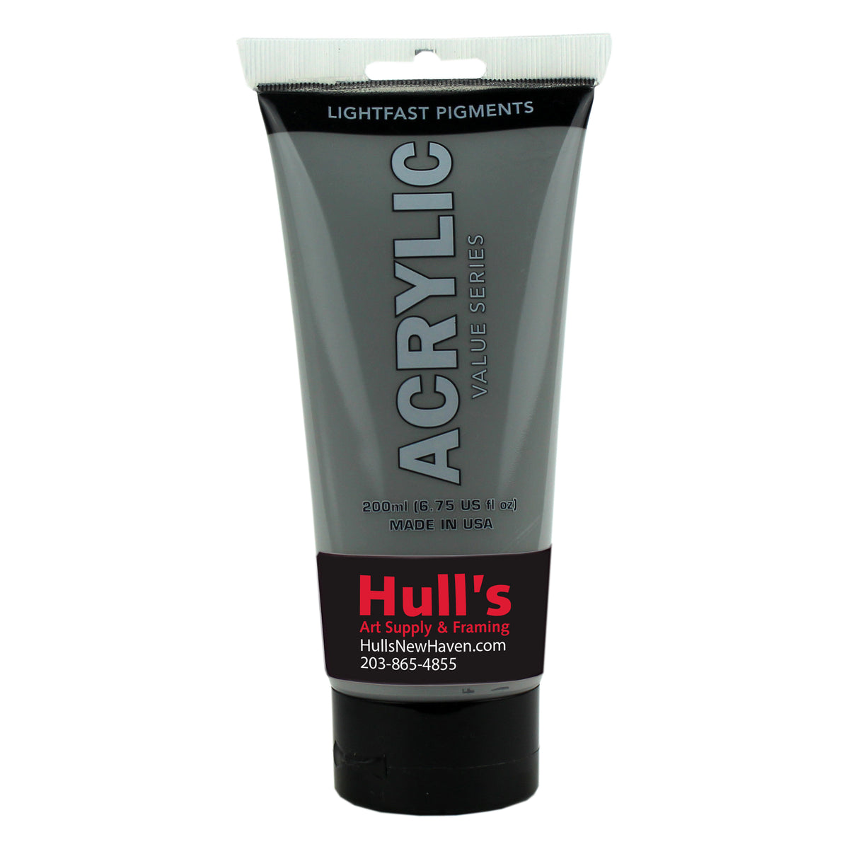 HULLS ACRYLIC 200ml TUBE NEUTRAL GRAY