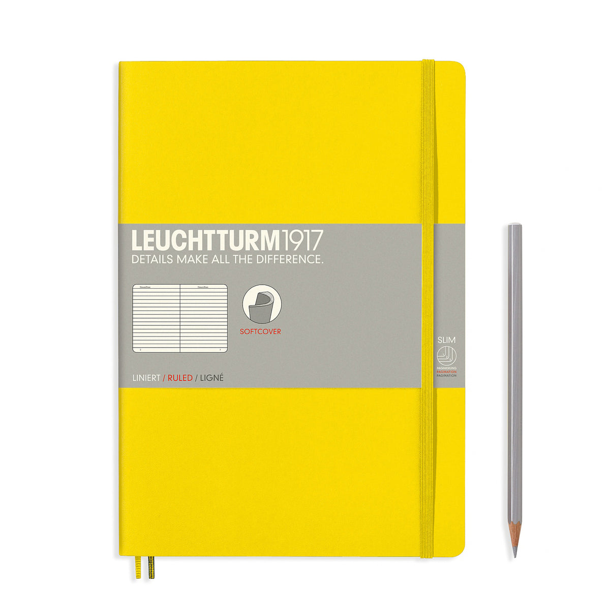SOFTCOVER B5 NOTEBOOK RULED LEMON