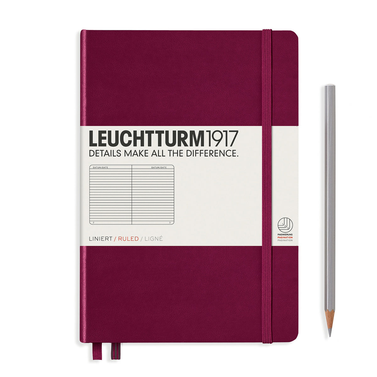 MEDIUM A5 NOTEBOOK RULED PORT RED