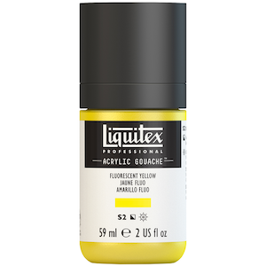 LIQUITEX ACRYLIC GOUACHE 59ml JAR FLUORESCENT YELLOW