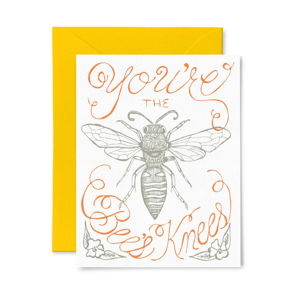 COLOR BOX LETTERPRESS CARD BEE&#39;S KNEES