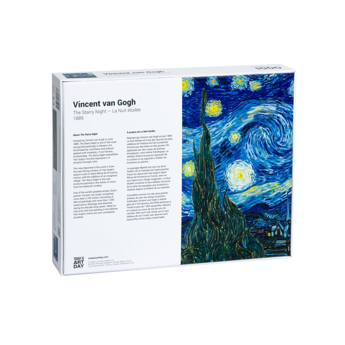 1000 PIECE PUZZLE  ART DAY - VAN GOGH,  STARRY NIGHT