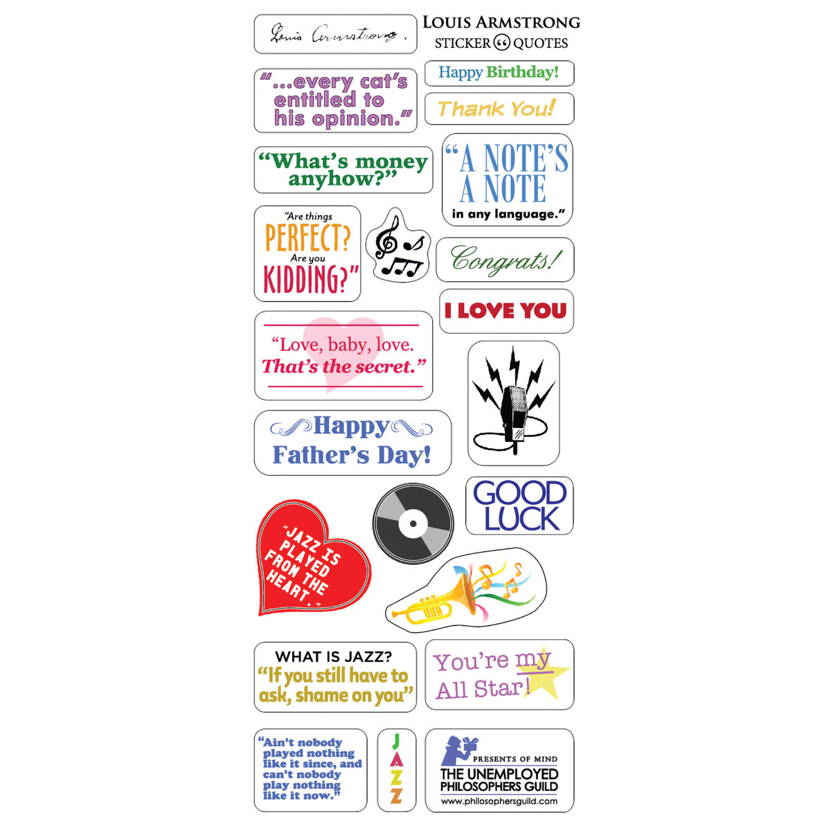 QUOTEABLE NOTEABLES CARD - LOUIS ARMSTRONG