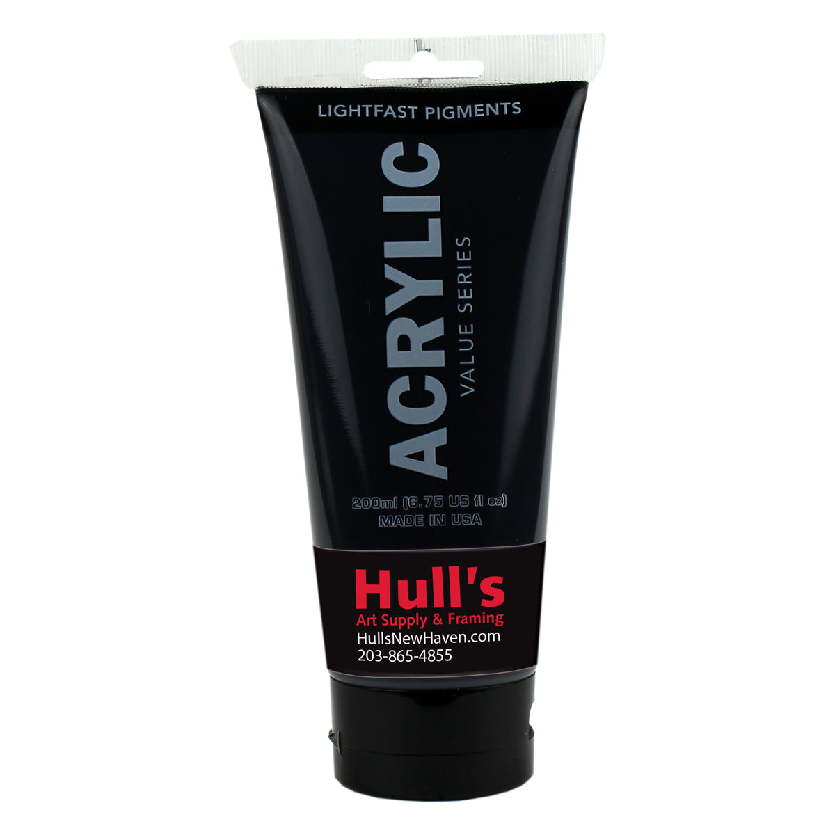 HULLS ACRYLIC 200ml TUBE IVORY BLACK