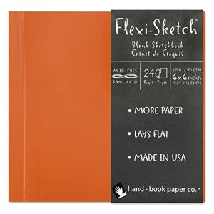 FLEXI-SKETCH BOOK MANDARIN 6X6