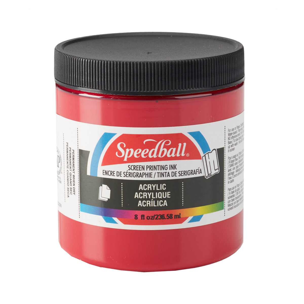 ACRYLIC SCREEN PRINTING INK 8oz DARK RED