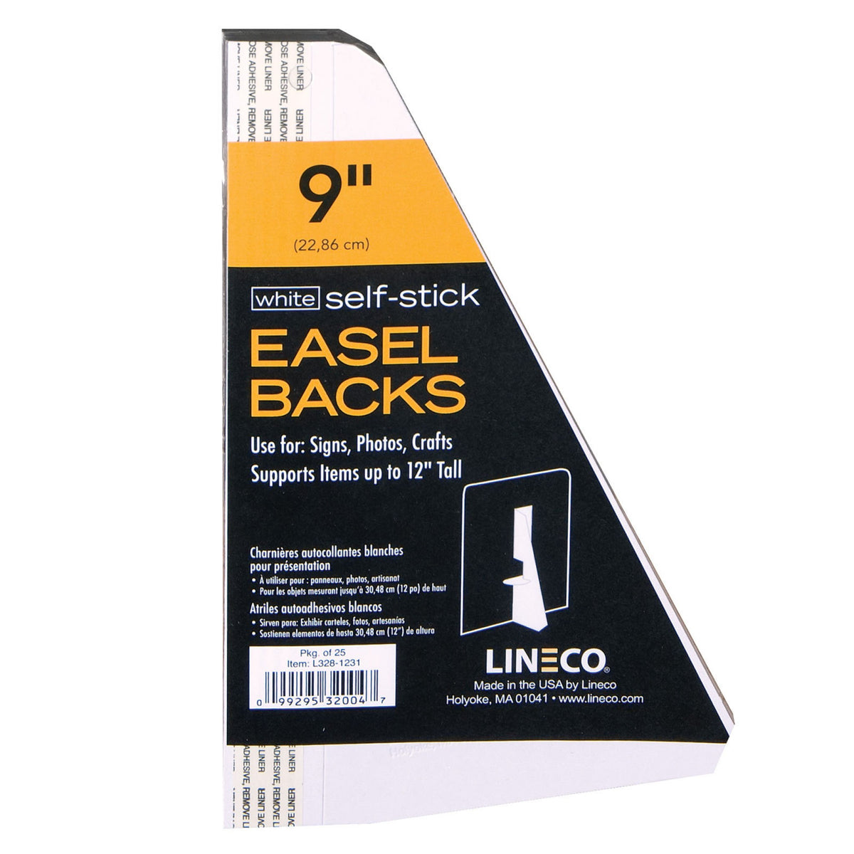 SELF-STICK EASEL BACK 25PK WHITE 9&#39;&#39;