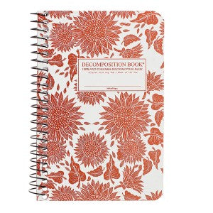 DECOMPOSITION BOOK 4X6 SPIRAL SUNFLOWERS