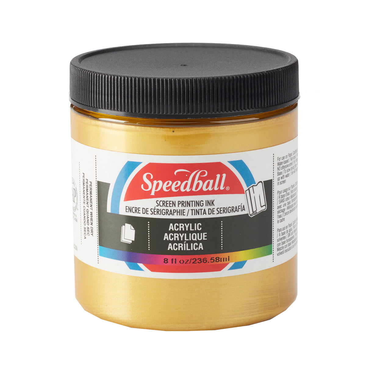 ACRYLIC SCREEN PRINTING INK 8oz GOLD