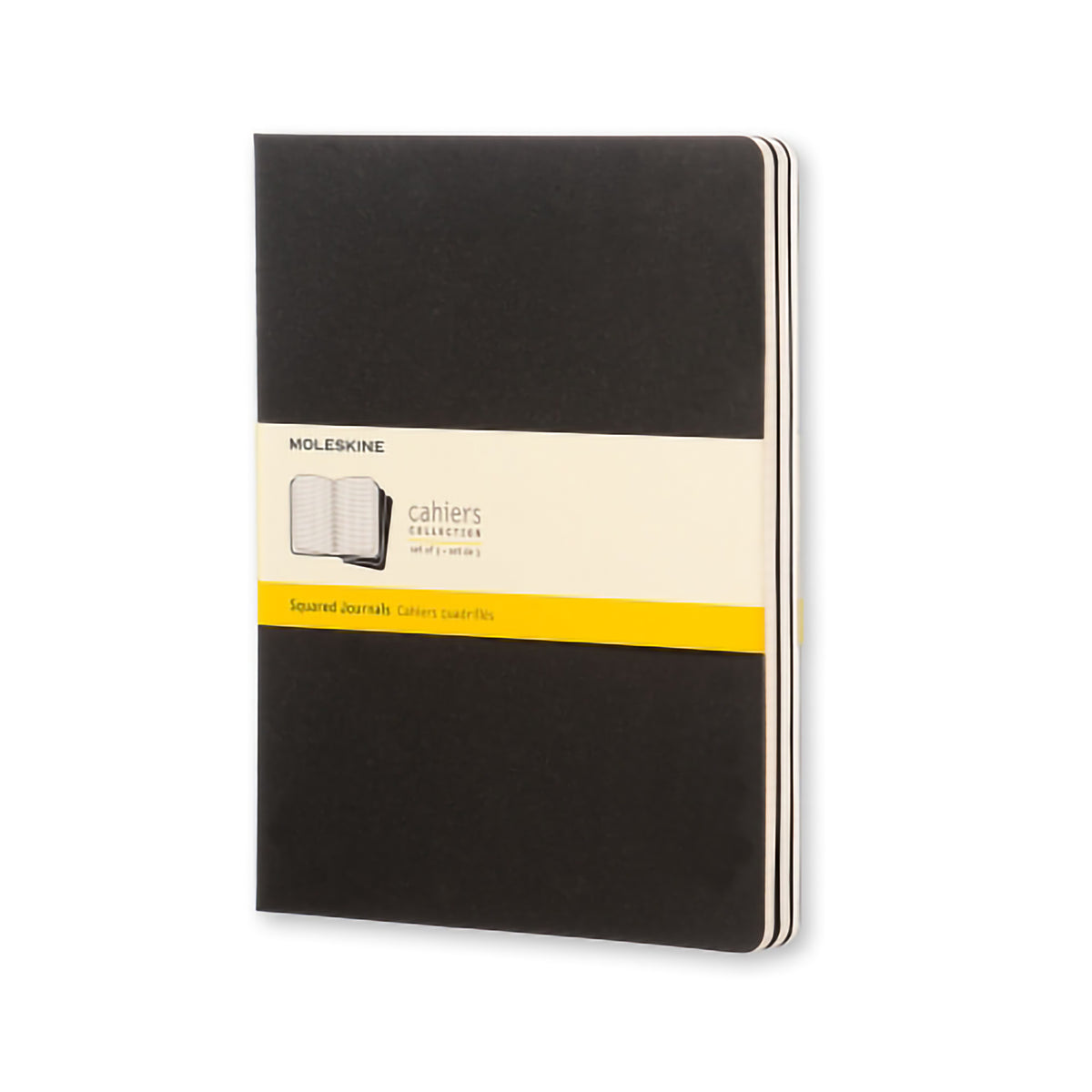 MOLESKINE CAHIER SQUARED X-LARGE BLACK 3-PACK