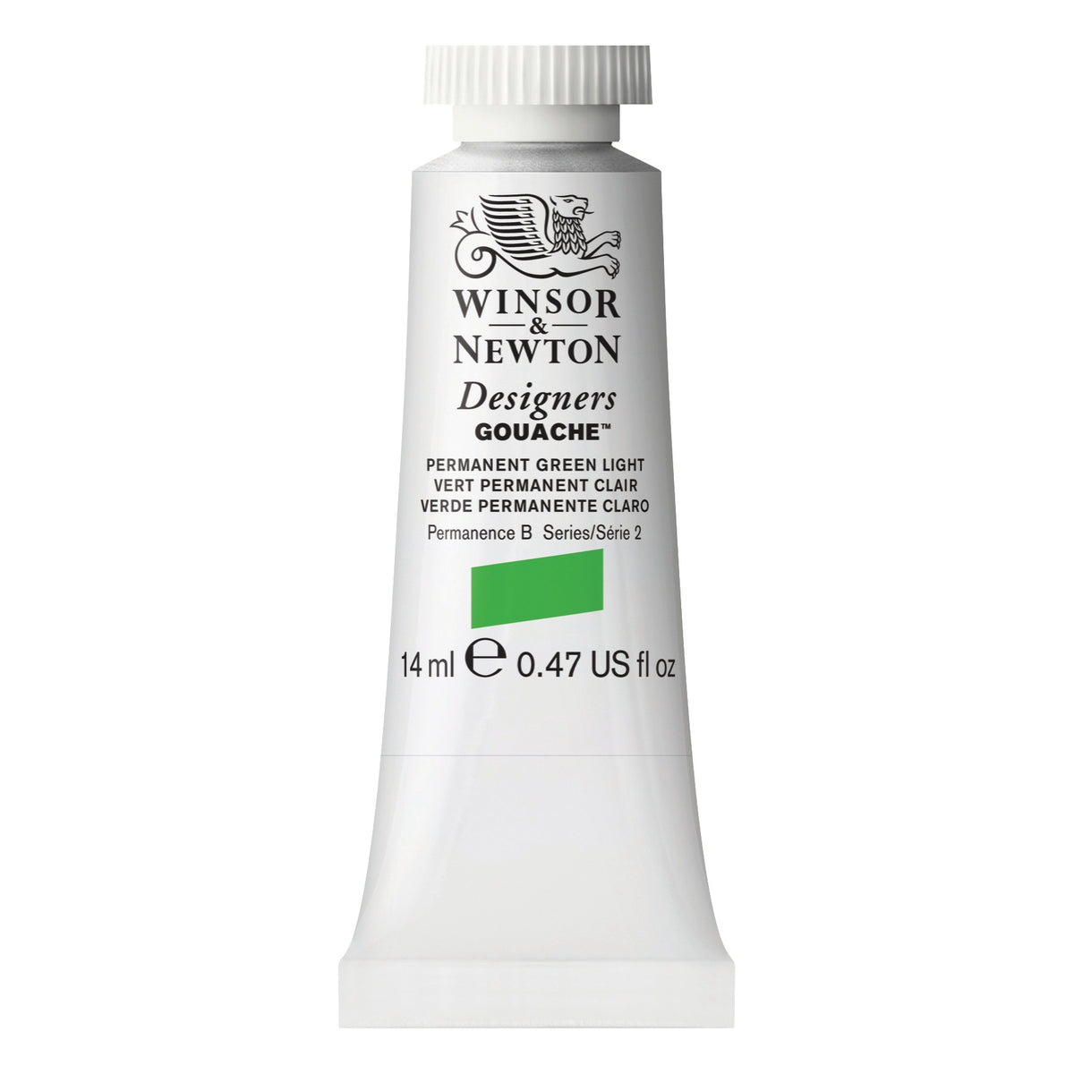 W&amp;N DESIGNERS GOUACHE PERMANENT GREEN LIGHT 14ml