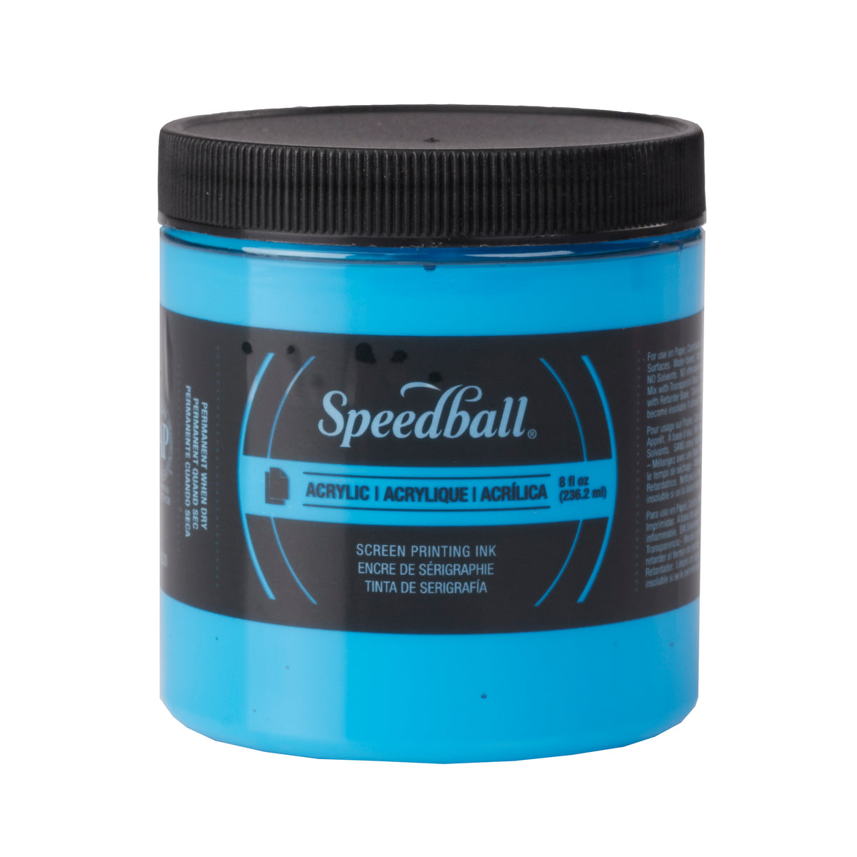 ACRYLIC SCREEN PRINTING INK 8oz FLUORESCENT BLUE