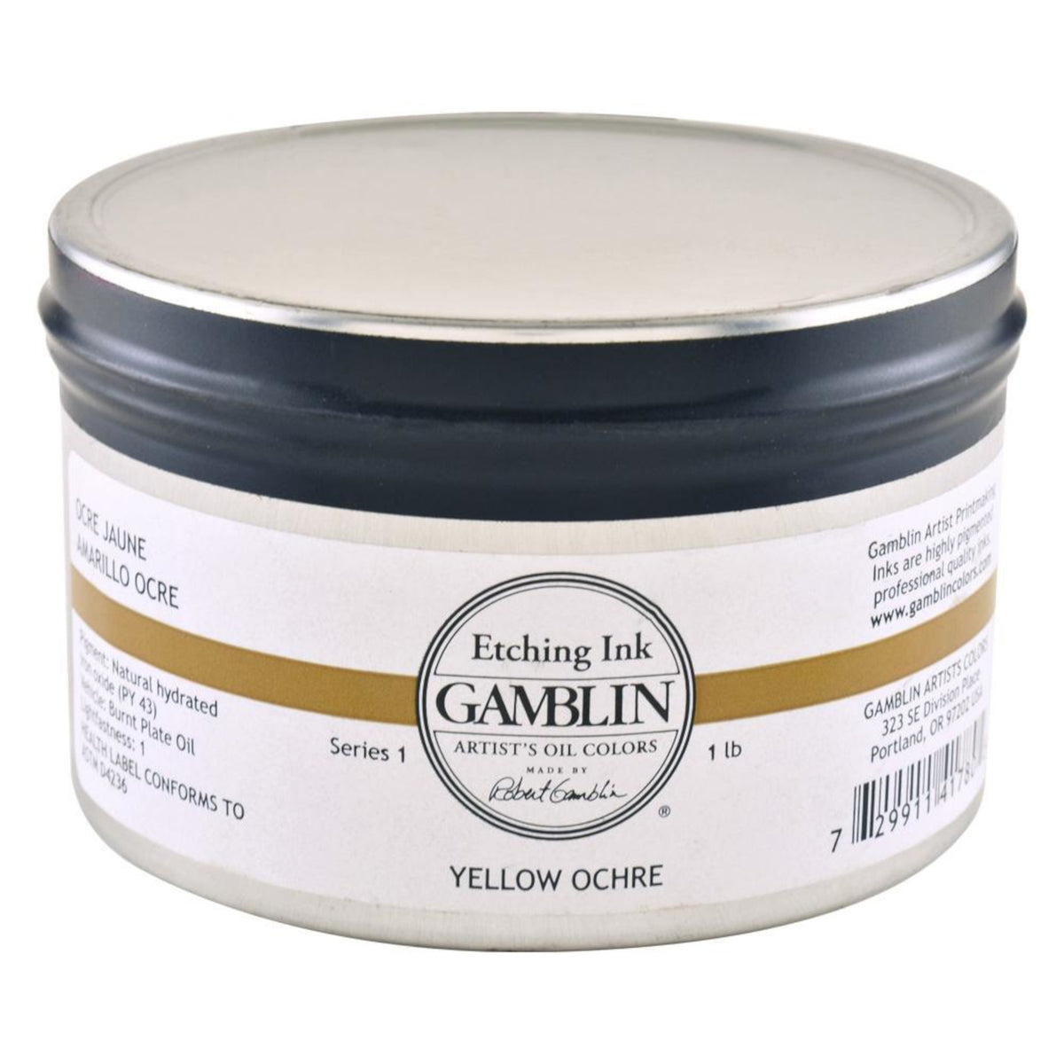 GAMBLIN ETCHING INK 300ml YELLOW OCHRE