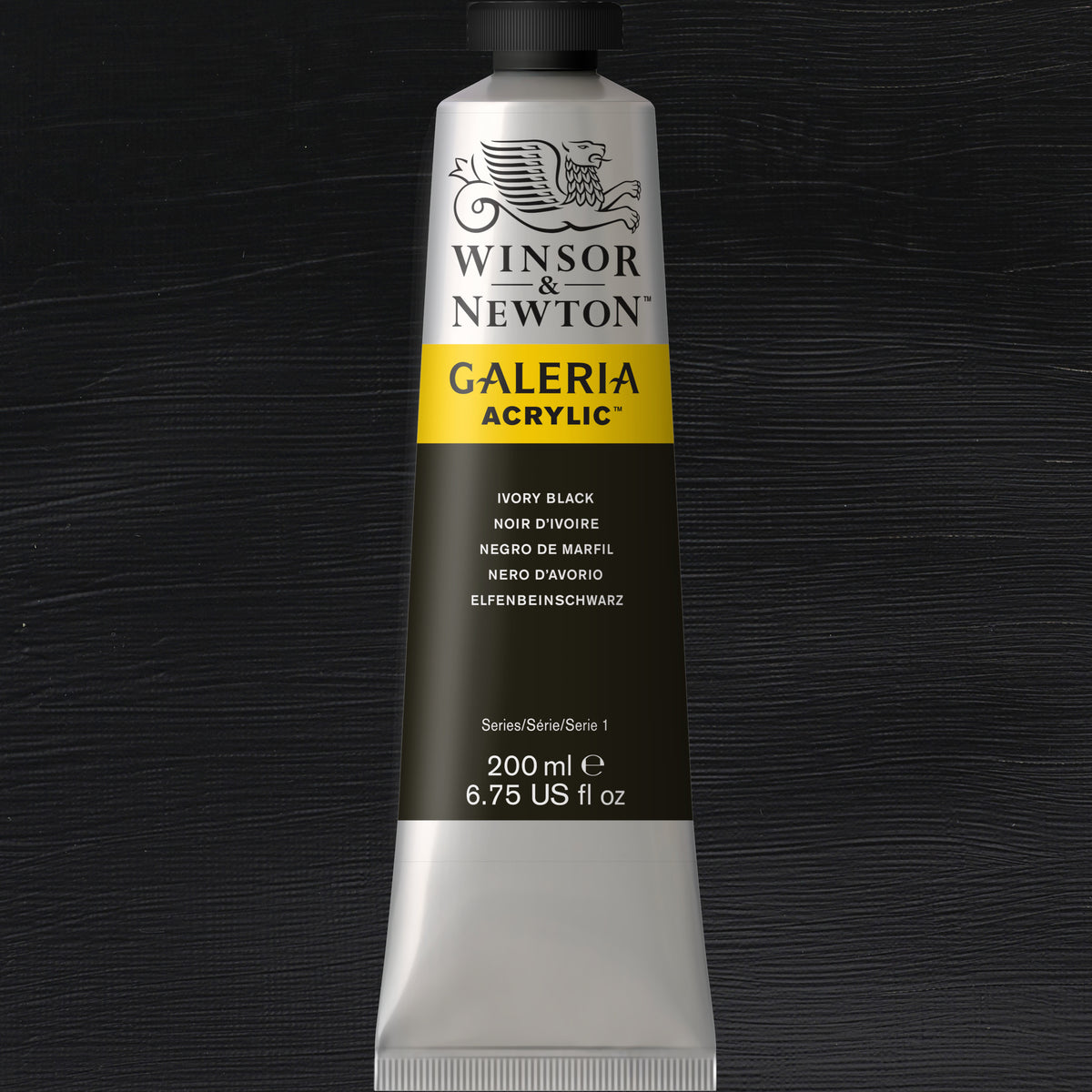W&amp;N GALERIA ACRYLICS IVORY BLACK 200ml