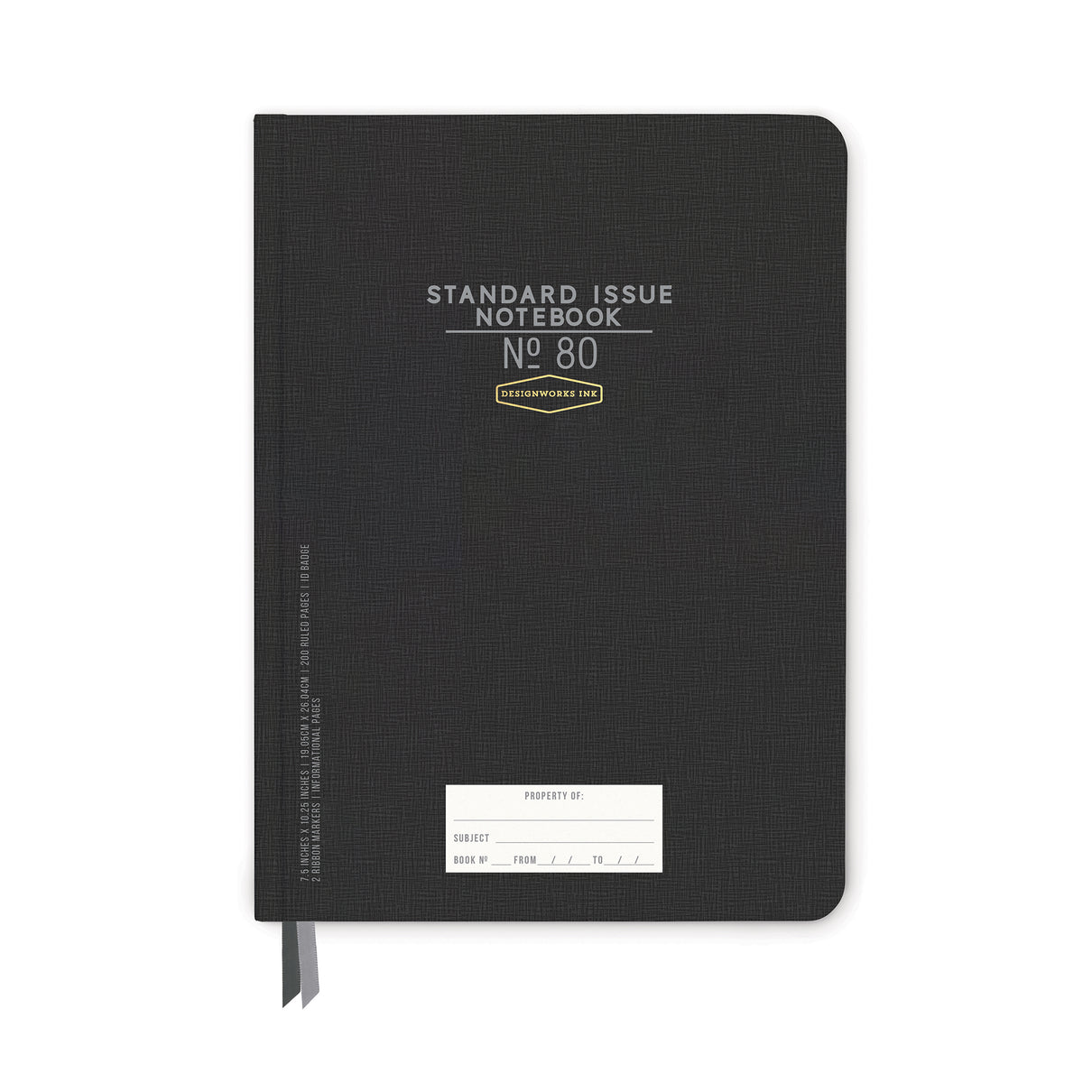 STANDARD ISSUE NO. 80 LARGE NOTEBOOK - BLACK
