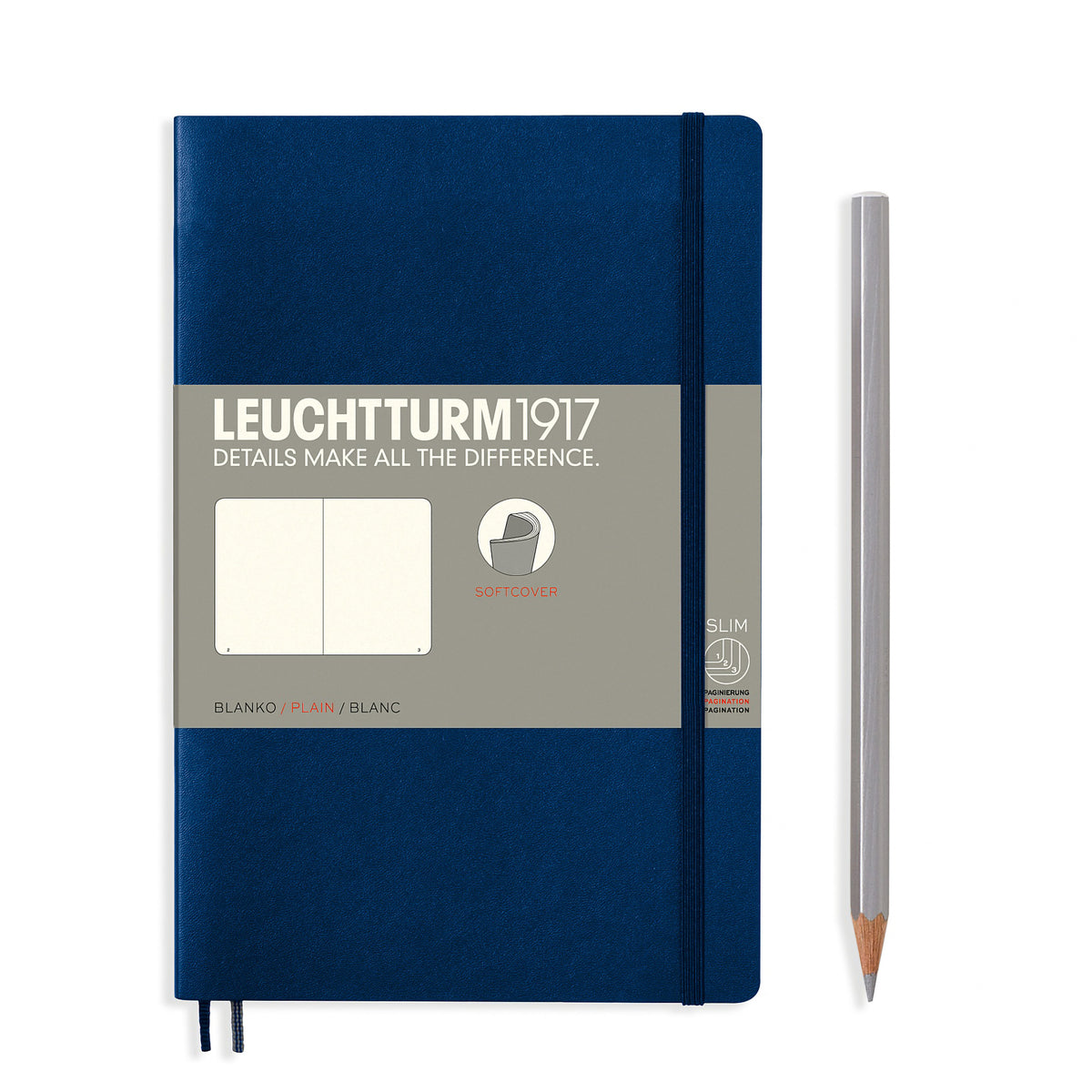 SOFTCOVER B6+ NOTEBOOK PLAIN NAVY
