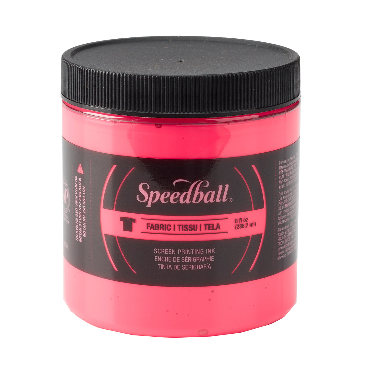 FABRIC SCREEN PRINTING INK 8oz FLUORESCENT HOT PINK