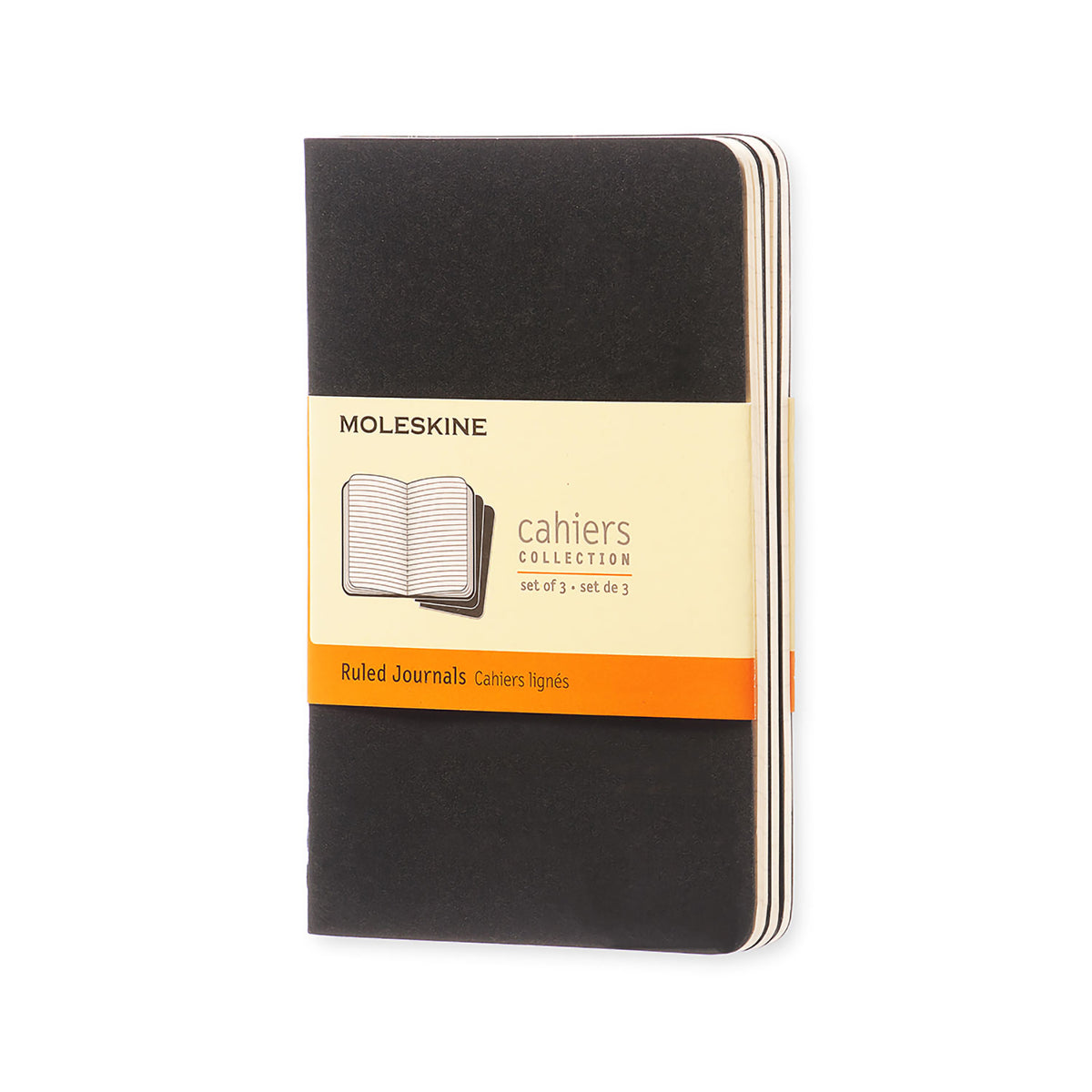 MOLESKINE CAHIER RULED POCKET SIZE BLACK 3-PACK