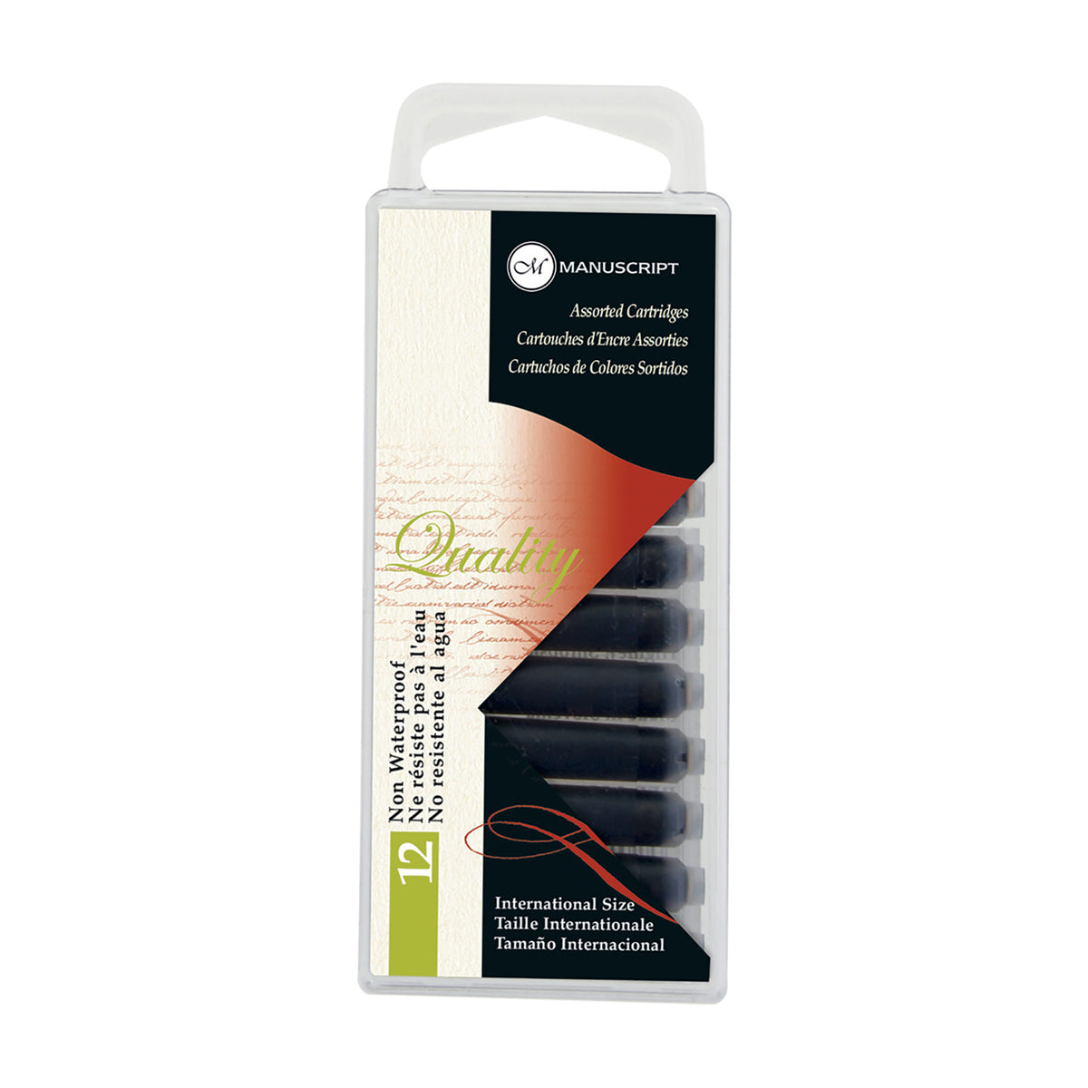 CALLIGRAPHY INK CARTRIDGES ASSTORTED 12PK