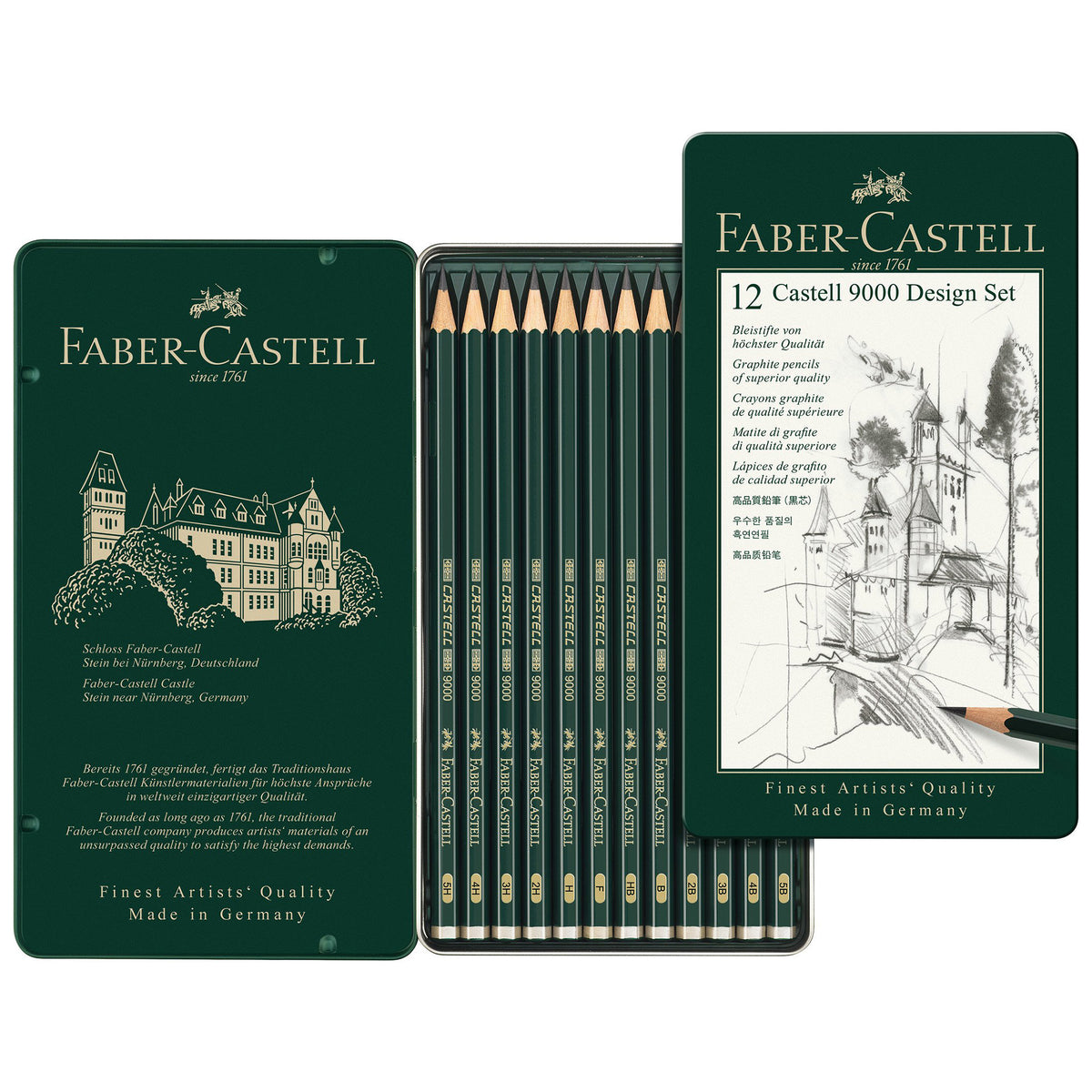CASTELL 9000 DESIGN TIN SET/12