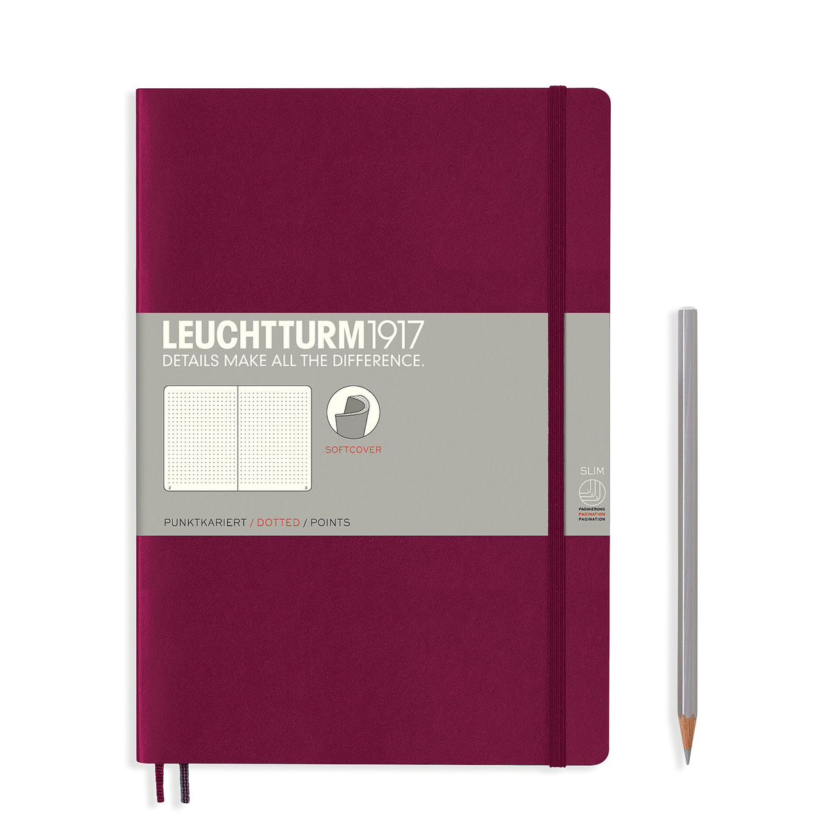 SOFTCOVER B5 NOTEBOOK DOTTED PORT RED