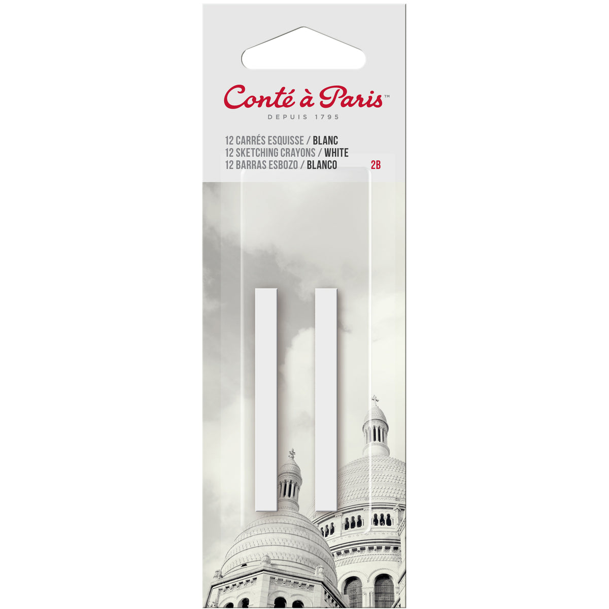 CONTE CRAYON WHITE 2B 2PK