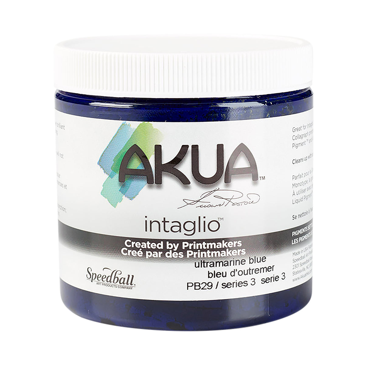 AKUA INTAGLIO INK BONE 8oz ULTRAMARINE BLUE
