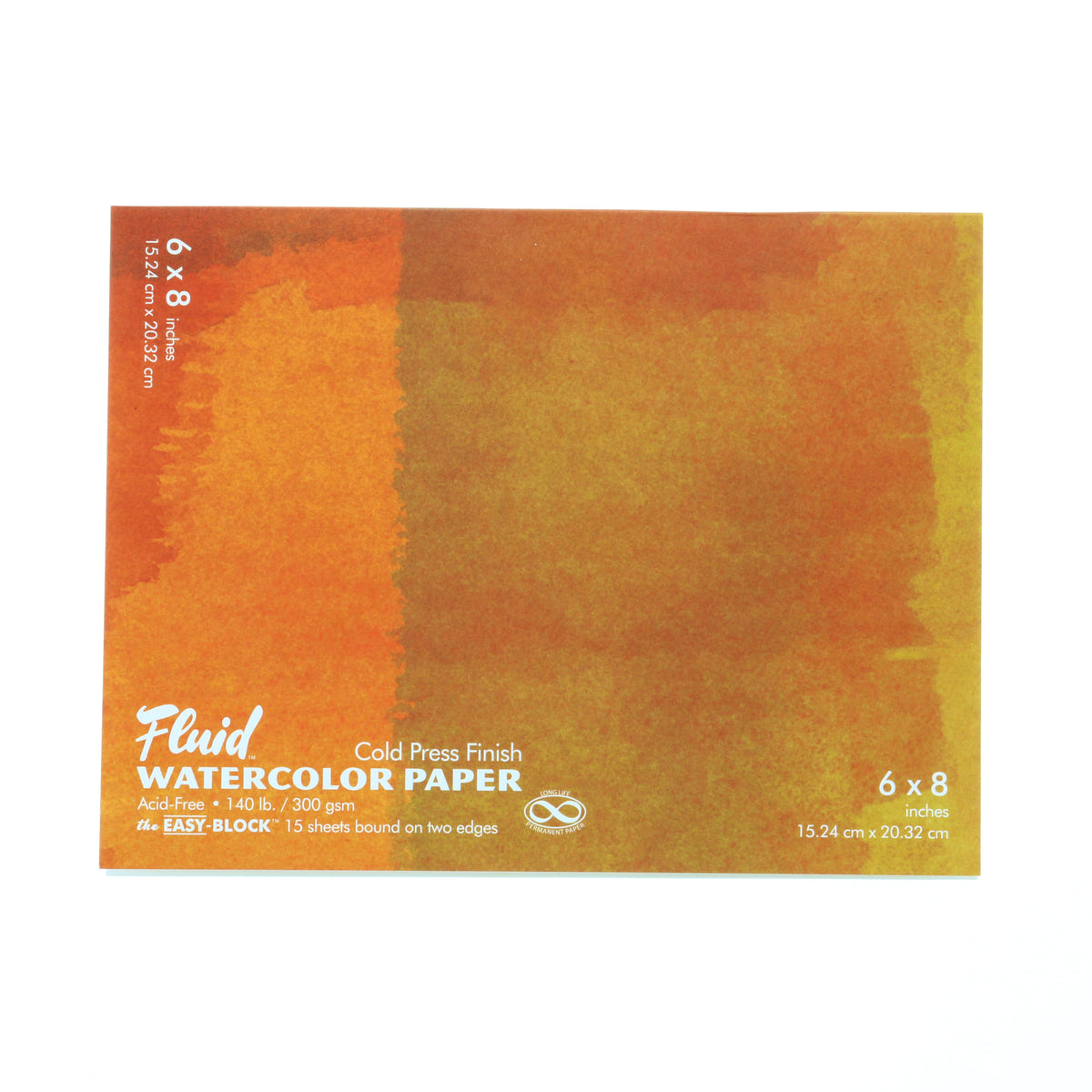 FLUID WATERCOLOR EASY-BLOCK COLD-PRESSED 6&quot;x8&quot;