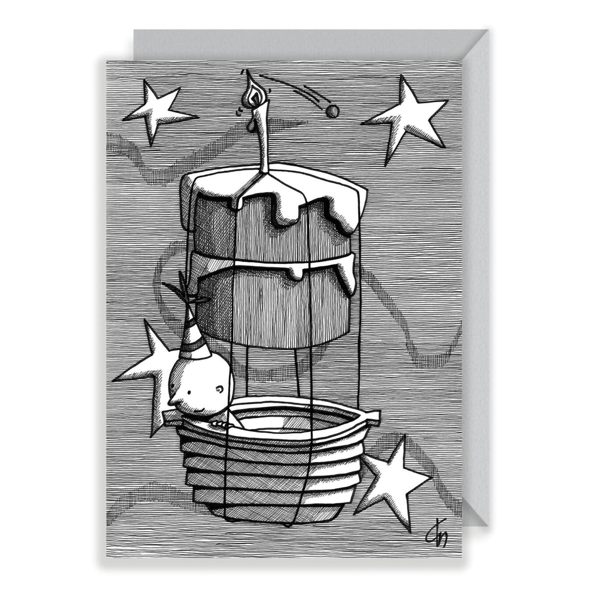 TWO CHAIR CARD - CUPCAKE BALLOON BOY